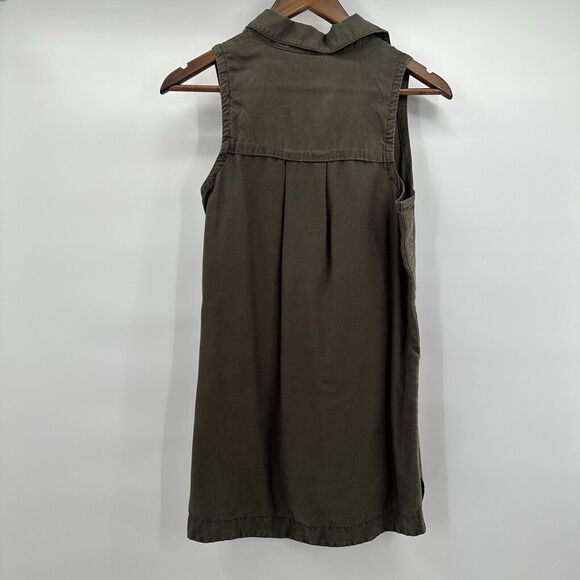 Athleta Tank Top Womens Small Green Hayes Olive Army Outdoor Longline Lyocell - Picture 4 of 11